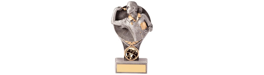 FALCON FEMALE DARTS TROPHY - 4 SIZES - 140CM - 24CM FALCON FEMALE DARTS TROPHY - 4 SIZES - 140CM - 24CM